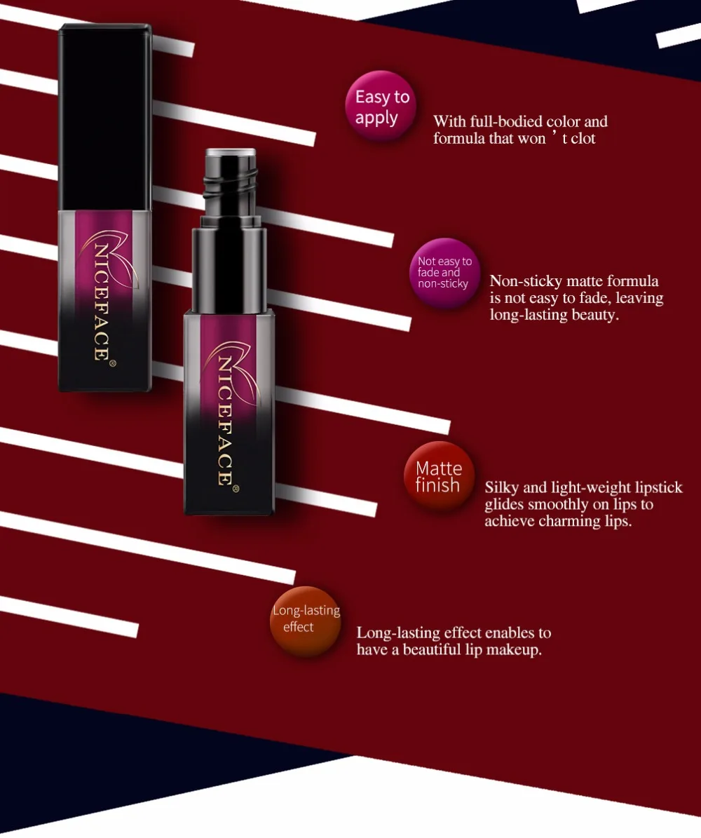 18 Shades Long Lasting Soft Velvet Lips Tint Liquid Lipstick Matte Beauty Cosmetics Sexy Nude Pigment Matte Lip Gloss Make up (3)