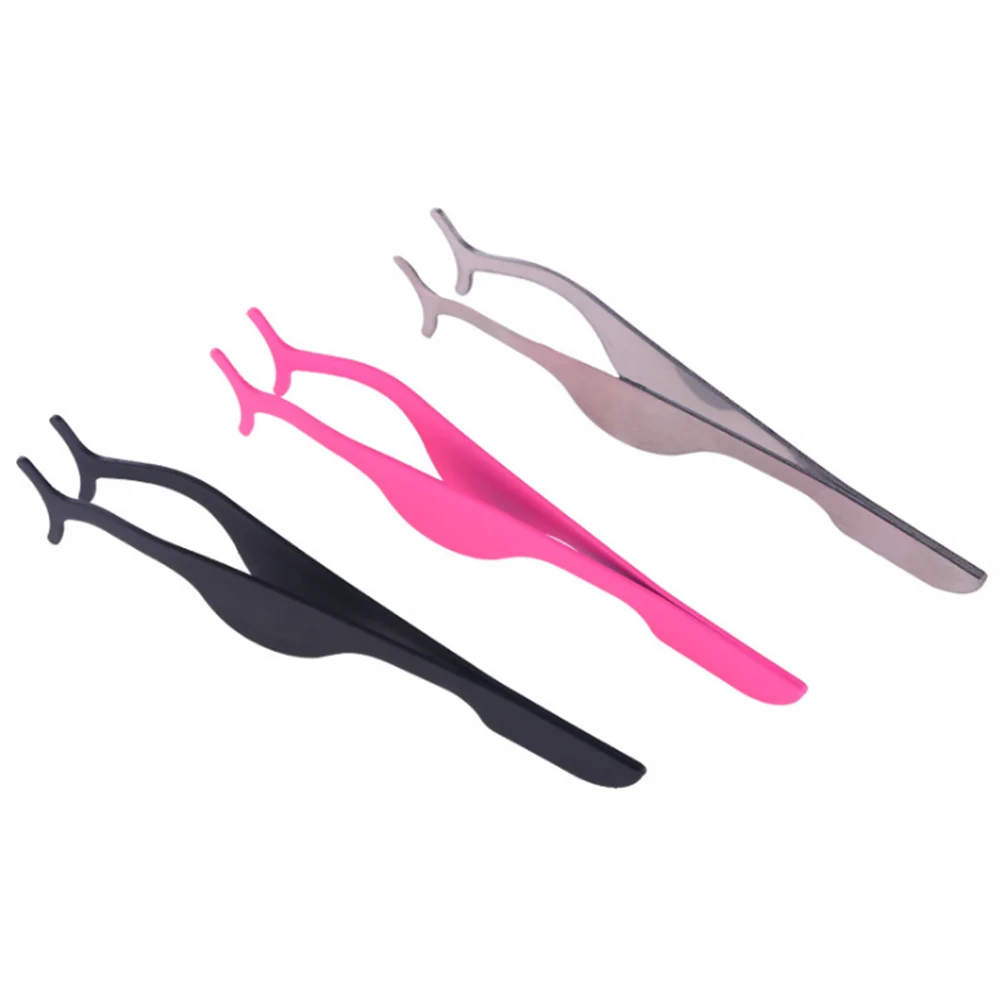 

Stainless Steel False Eyelash Fake Eye Lash Tweezers Applicator Clip Beauty Makeup Tool Make up Eyelashes Tweezer