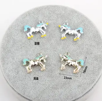 

Free shipping 100Pcs Mixed cartoon pony Jewelry Making Accessories Metal Charm pendants EE86