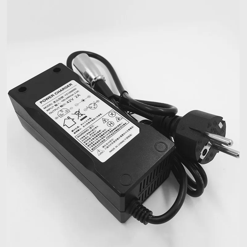 Зарядное устройство YZPOWER для литий ионных аккумуляторов 42 в 2 А 36 В 8 А/ч 10 12 а/ч 15 20