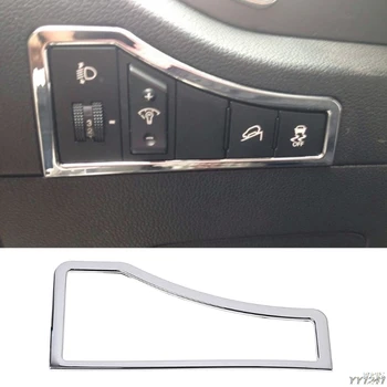 

NEW Car Accessories ABS Chrome Inner Head Light Lamp Switch Cover Trim For Kia Sportage R 2011-2015 car styling