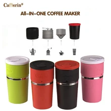 Все в одном портативная кофейная кружка ручная Кофеварка капельная кофемолка для домашнего использования для путешествий Кофеварка Многофункциональная портативная