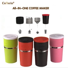 All in one portable coffee cup manual coffee maker drip coffee Grinder home use Travel use Coffee Maker