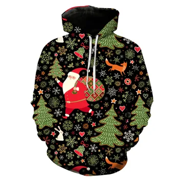 

Merry Christmas Santa Claus 3D Print Jacket Men/women Hiphop Hoodies Pullover Hat Sweatshirts Boys Fashion 2019 Tracksuirts 5XL