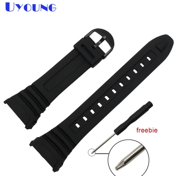 

Rubber silcone watch strap waterproof silicone watchband 26*21mm bracelet black band for casio W-96H watch band