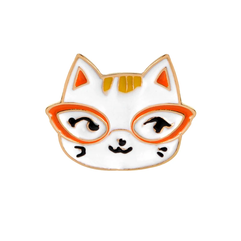 Various cat series Denim Enamel pins Fat Lazy Cute Badges Brooches Fashion Friends Gifts for Pet lovers Jewelry wholesale - Metal color: Style 1