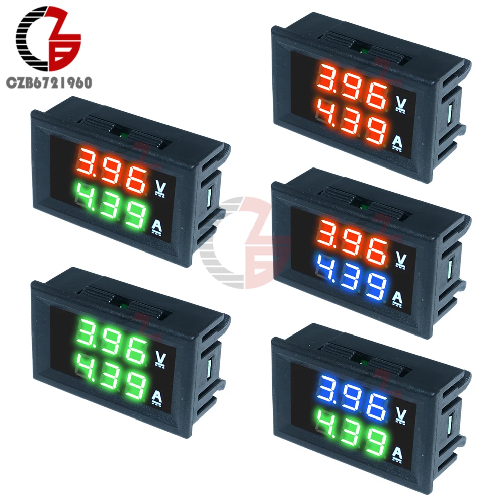0 56 &quotсветодиодный цифровой вольтметр амперметр DC 100V 10A измеритель тока USB