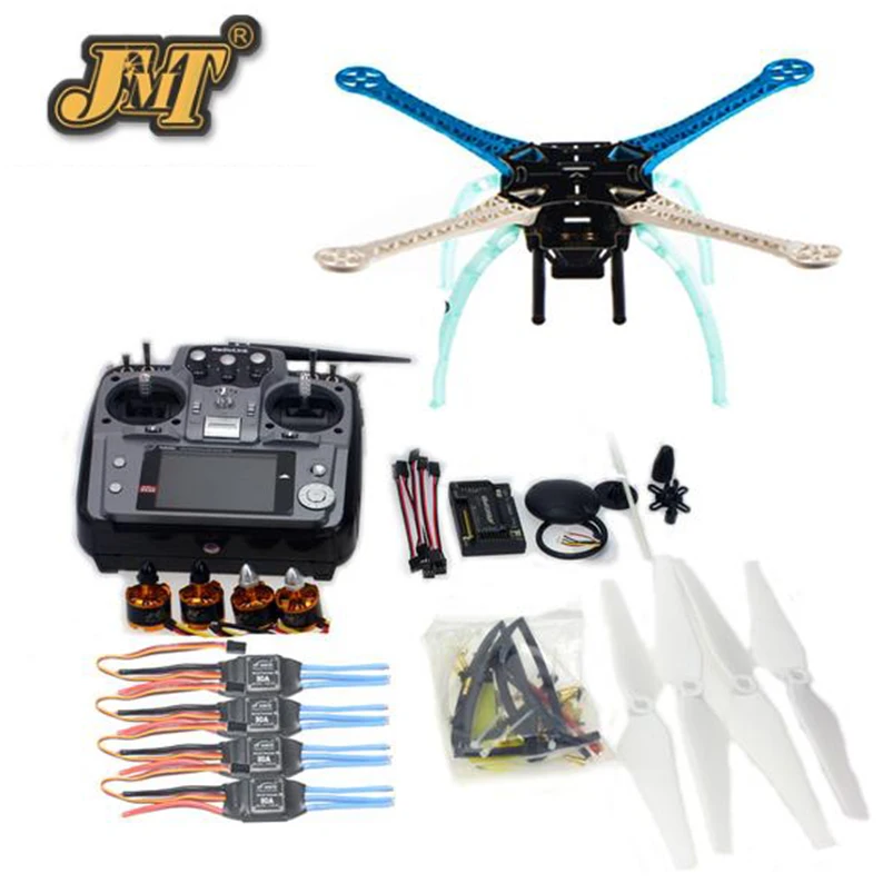 

JMT DIY GPS Drone S500-PCB Multi-Rotor Frame Full Kit APM2.8 2.4G AT10 TX&RX Motor ESC NO Battery Charger