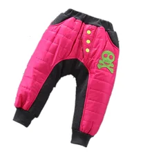 Детская одежда Детские Плотные хлопковые штаны в Корейском стиле вельветовые брюки для мальчиков и девочек Теплые зимние штаны для малышей