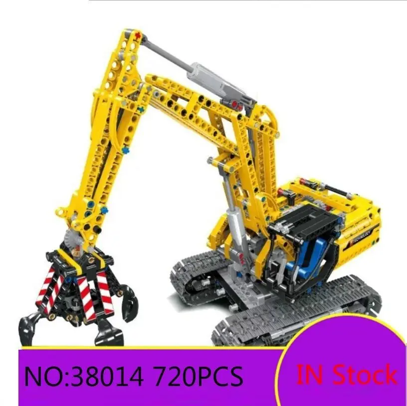 

720pcs 2in1 Compatible Legoinglys Technic Excavator Model Building Blocks Brick Without Motors Set City Toy for children Gift