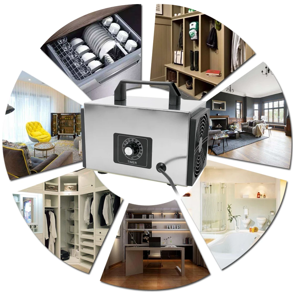 

KKMOON 220V 20G Ozone Generator Tablets Air Purifier Ozonizer with Timing Switch Purifier Ozonizer Sterilizer Ozonator Machine