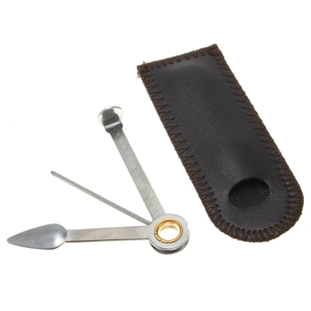 

Stainless Steel 3 in 1 Smoking Pipe Cleaner Cleaning Tool Reamers Tamper for hookahs, pipe, water pipe ect with Leather Bag