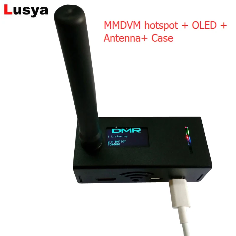 

Antenna + Case + OLED + MMDVM Hotspot Support P25 DMR YSF for Raspberry pi