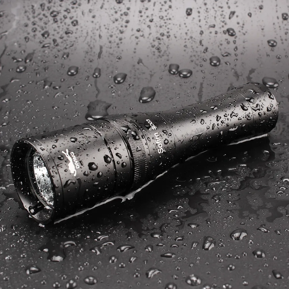 Sofirn SD03 Scuba Diving Flashlight 18650 Dive Light Torch Underwater Powerful Cree XM-L2 LED Flash - 32825380664
