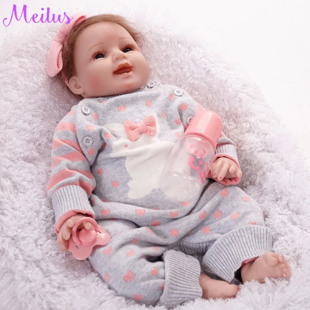 22 дюйма Bebe Reborn Princess Girl кукла силиконовые детские куклы Младенцы Дети Brinquedos