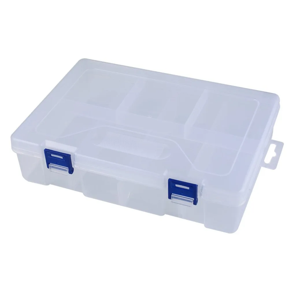 Два Слоя Клеток Портативный Tool Box электронная часть винтовые шарики кольцо ювелирные изделия компонент коробка Пластик коробка для