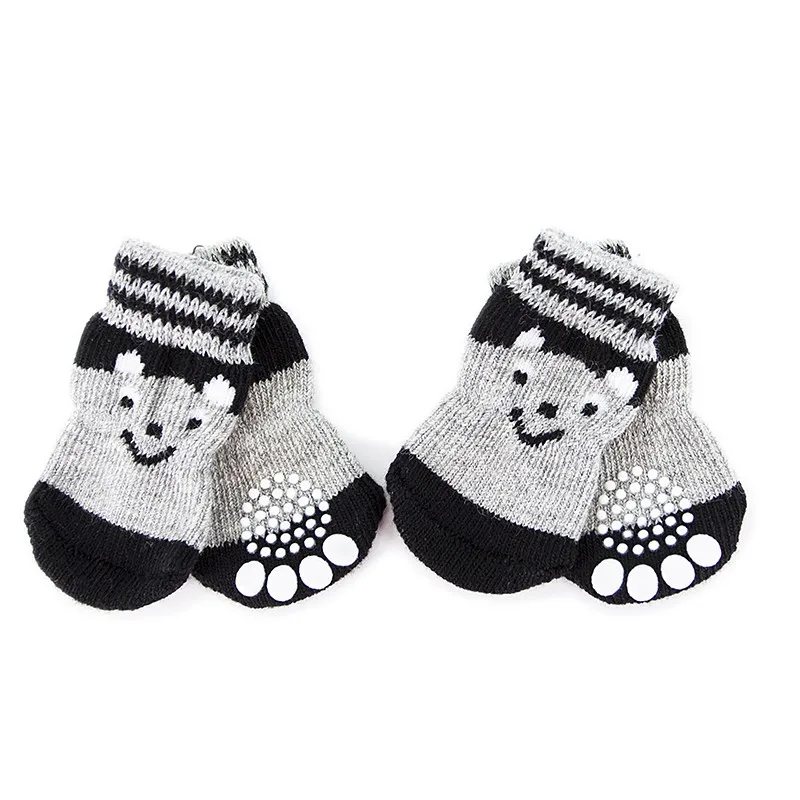 4 шт. милые мягкие теплые носки для щенков зимние парусиновые ботинки для собак маленькие собаки S-XL