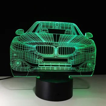 

3D Fast & Furious 8 Bmw Car Lamp 7 Colorled Night Lamps For Kids Touch Led Usb Table Lampara Lampe Nightlight Decorative Lamp