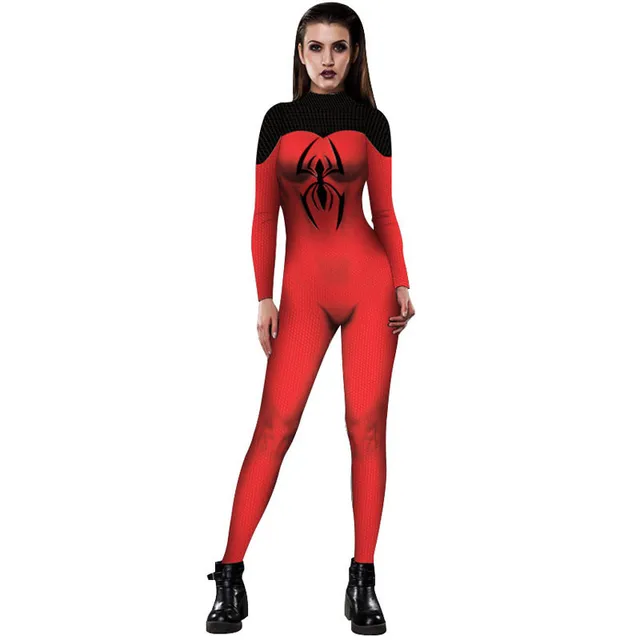 Spiderman Cosplay Costumes Adults Womens Zentai Fullbody Suit Halloween Anime Game Costume Fitness Female Zentai Lady Spiderman Cosplay Costumes Adults Womens Zentai Fullbody Suit Halloween Anime Game Costume Fitness Female Zentai Lady