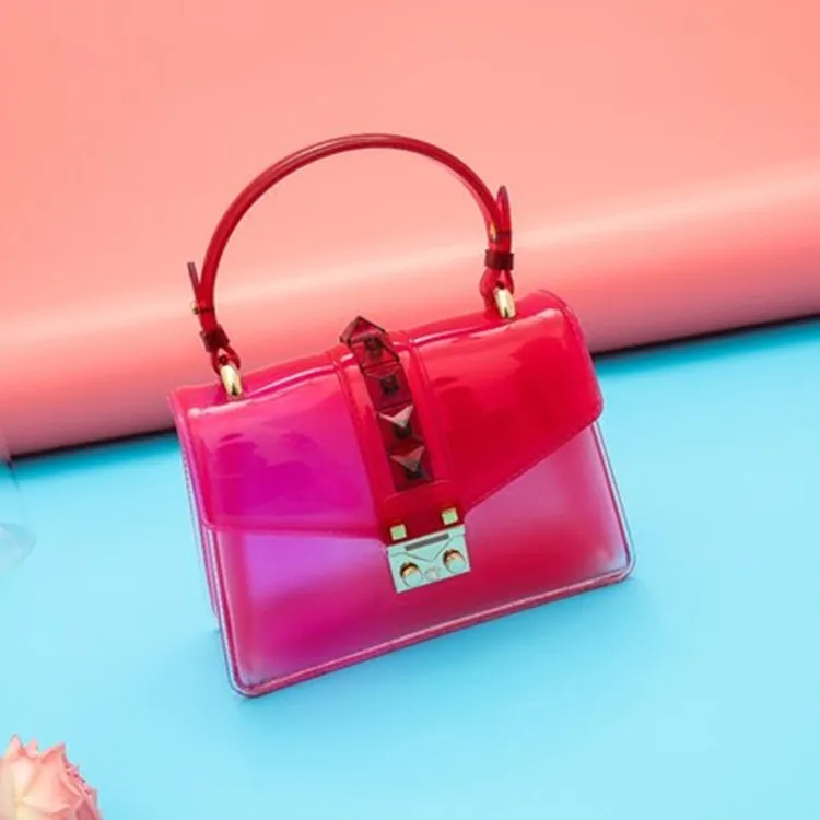 

2019 New Gradient Rivet Ladies Single Shoulder Oblique Bag Korean Style Handbag