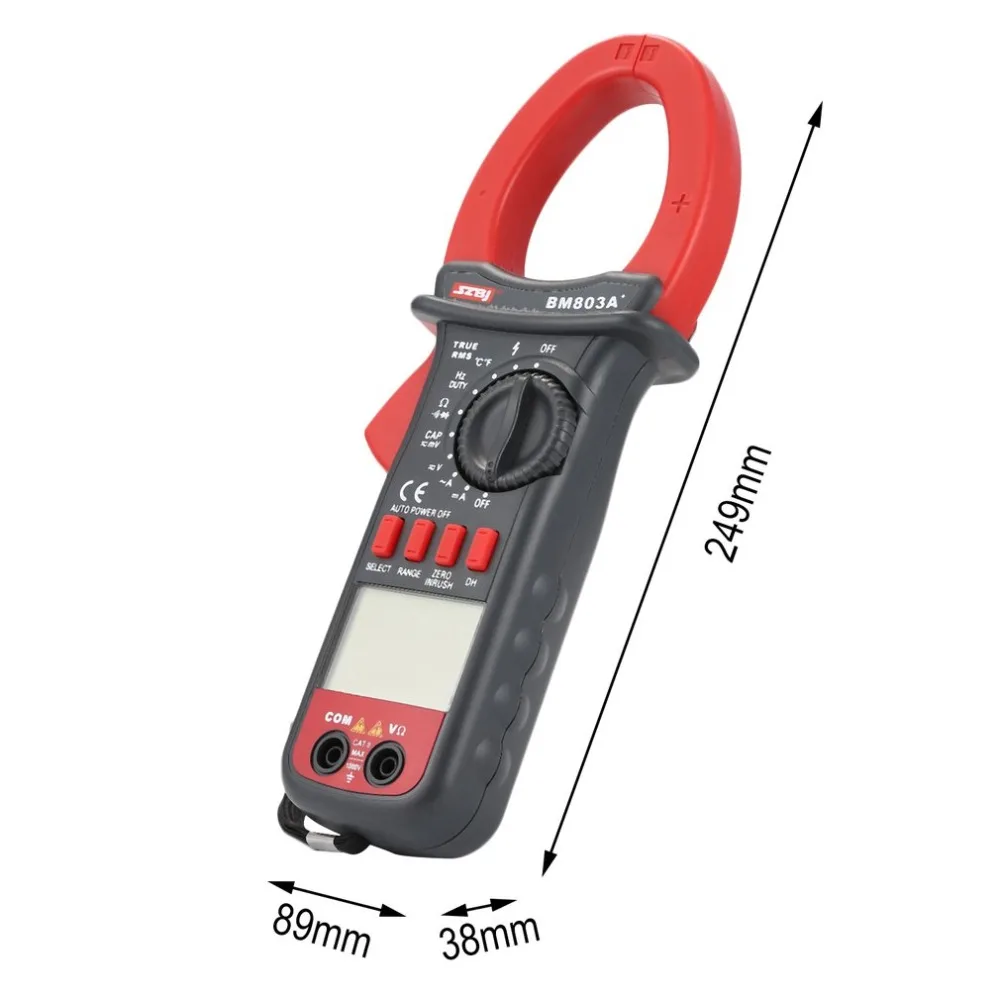 SZBJ BM803A + 3999 отсчетов Цифровой мультиметр зажим AC/DC Напряжение Ток Tapacitor частота