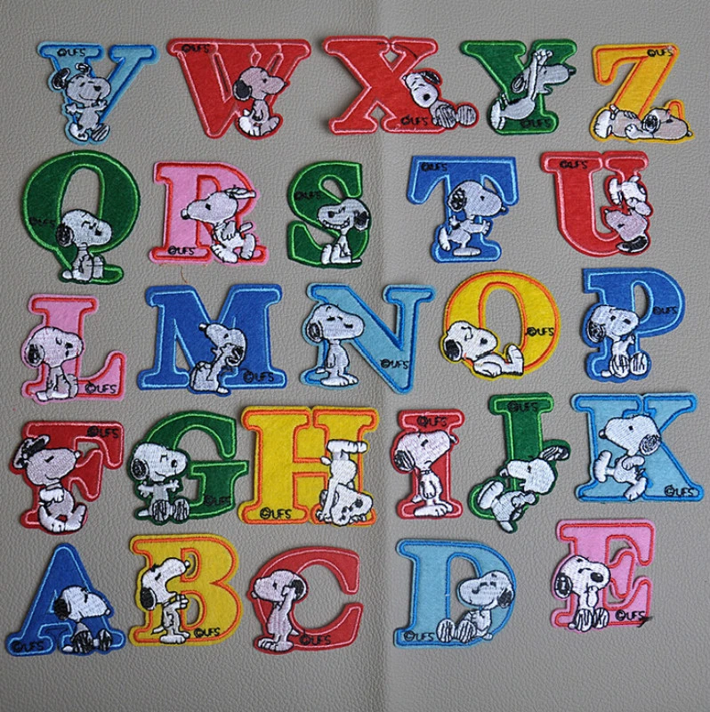 7色かわいい26アルファベット文字英語アップリケ縫う上のアイアンでパッチ子供の赤ちゃん刺繍パッチ Applique Sew Iron Onletter Applique Aliexpress