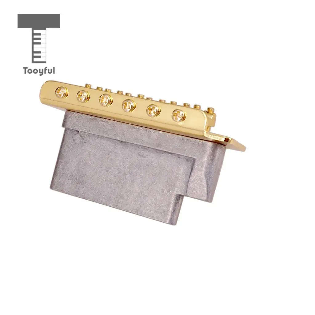 Tooyful 1 Set 6 String Guitar Tremolo Bridge with Whammy Bar Hook Wrench Screws for Strat ST Electric Guitar Parts