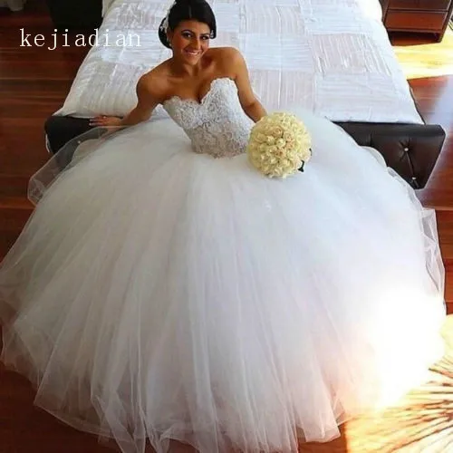 

Princess Wedding Dresses ball gown lace sweetheart 2019 off shoulder Bridal dress Wedding Gown Plus Size vestido de noiva