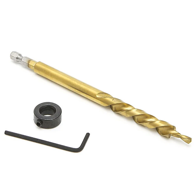 1pc-Gold-9-5mm-Twist-Step-Drill-Bit-Hex-