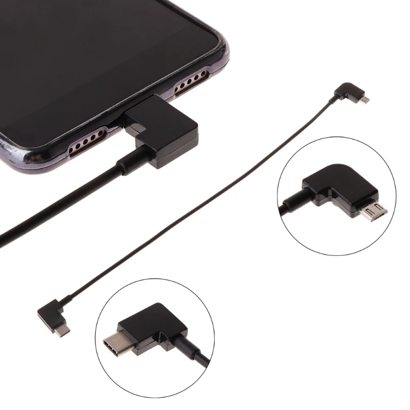 Двойной локоть Micro USB Type C кабель для samsung DJI беспилотный контроллер планшет