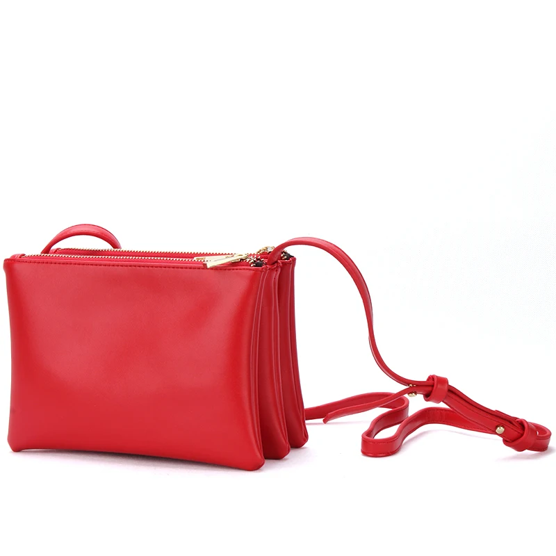 Женская сумка-конверт на плечо из искусственной кожи, трехслойная посылка, маленькая квадратная сумка, мягкие Простые Вечерние одноцветные Женские сумки в стиле ретро, B270