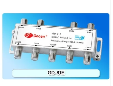 Чжухай gecen GD-81E 8 Diseqc Switch DiSEqC Переключатель в 1 профессиональный дизайн схемы |