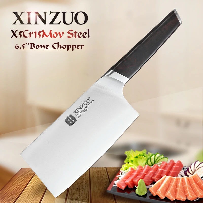 XINZUO 6,5 дюймов костный нож измельчитель X5Cr15Mov нержавеющая сталь кухонный нож для шеф-повара режущий костный мясо овощи с эбеновой ручкой