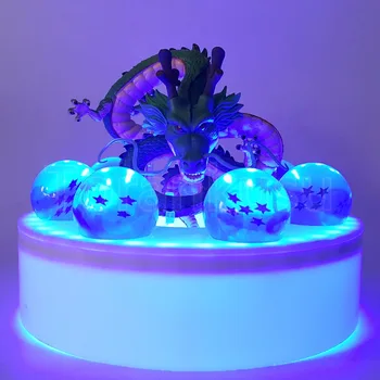 

Dragon Ball Z Action Figure Shenron Blue LED Crystal Ball PVC Model Toy Anime Dragon Ball Super Drgaon With Base DBZ Doll DIY126