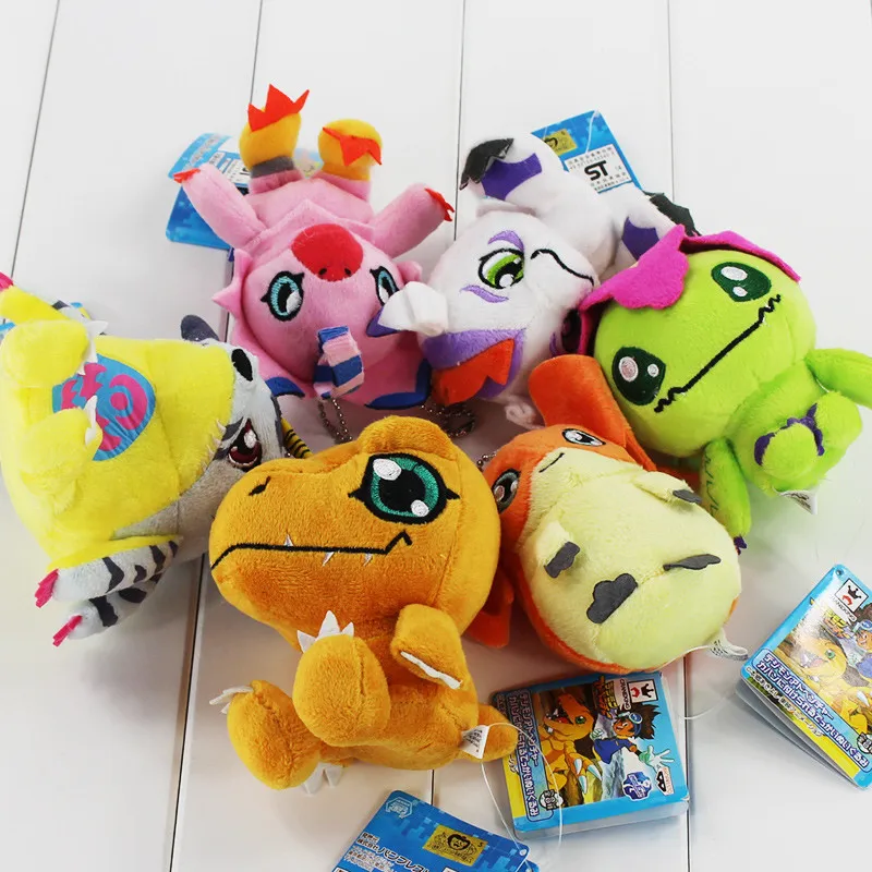 8 видов стилей, 10 см, плюшевые игрушки Digimon, Gabumon, Agumon, Gomamon, Piyomon, Palmon Patamon, мягкая плюшевая игрушка с брелком, детские куклы, подарок