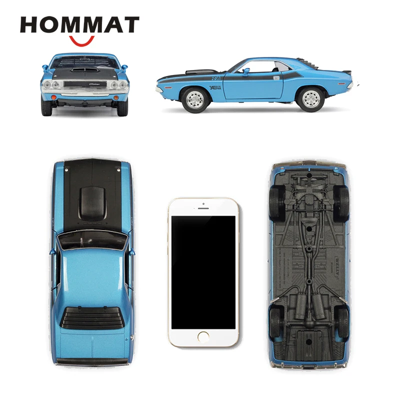 Hommate Simulation Welly 1:24 Scale 1970 Dodge Challenger T \ A Модель из сплава мышц литые игрушечные машинки Коллекционная модель автомобиля