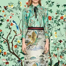 FFLACELL 1 м платье рубашка ткань цветок цвет печатных ткань широкий 140 см