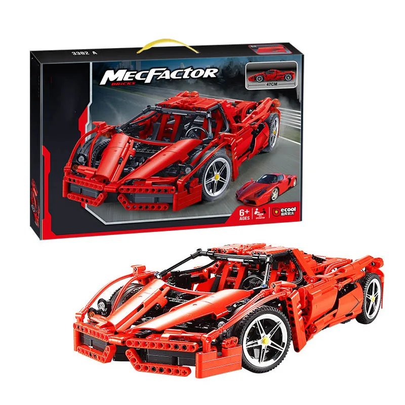 New 1:10 Enzo Ferraried Classical Racing Enzo Car fit legoings technic city 8653 Model Building Blocks Bricks diy Gift toys