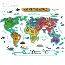DICOR Brand Colorful World Map Big Wall Stickers Cartoon Cute Animals DIY Wall Decal For Kids Rooms Self Adhesive PVC 2019 New цена DICOR Brand Colorful World Map Big Wall Stickers Cartoon Cute Animals DIY Wall Decal For Kids Rooms Self Adhesive PVC 2019 New цены онлайн