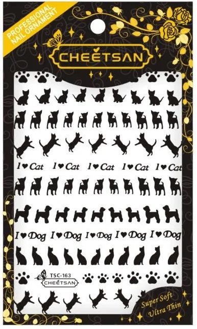Новейшая 3d наклейка для дизайна ногтей Милая мечта кошки собаки TSC-163 Переводные картинки инструмент DIY Инструменты для украшения ногтей