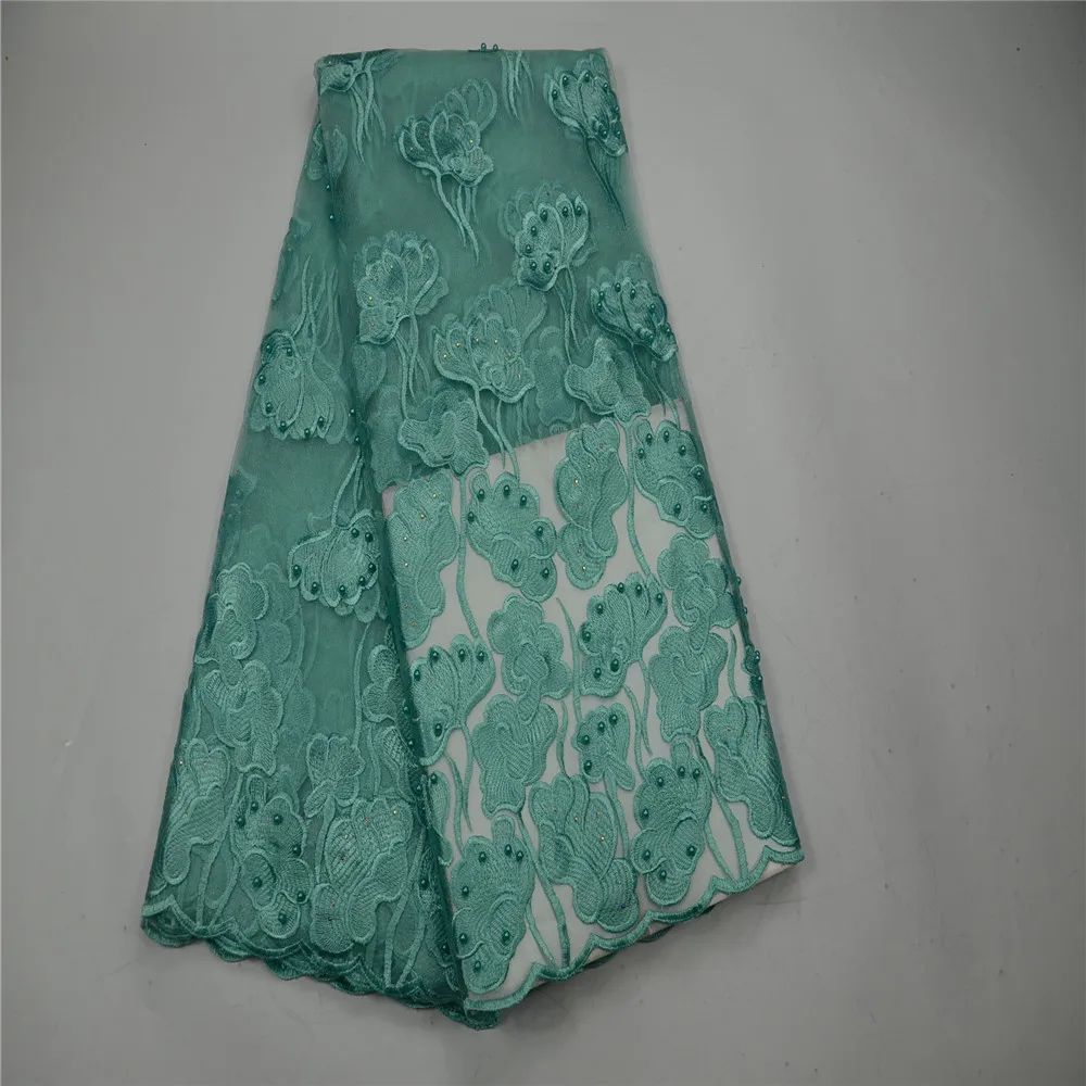 

African Lace Fabric 2018 Embroidered Nigerian Laces Fabric Bridal High Quality French Tulle Lace Fabric For Women HJ316-1