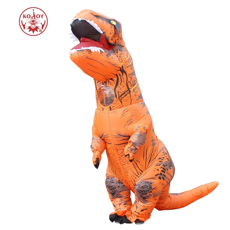 Jurassic World Park Adult  T-REX Inflatable Costume Halloween Cosplay Dino Animal Fantasias Jumpsuit