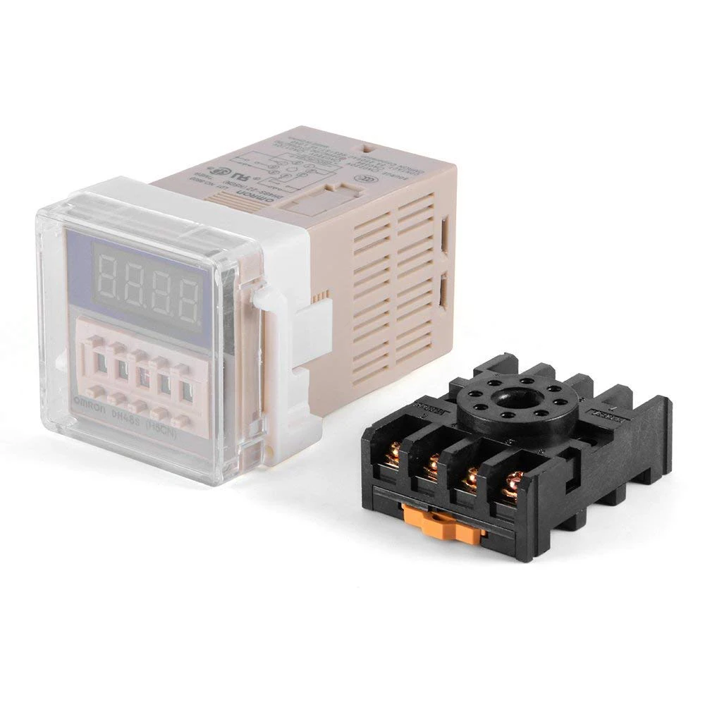 

DH48S-2Z AC220V Digital Timer Delay Relay Precision DPDT LED Display with Socket Base AD149