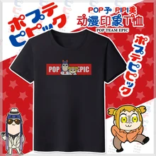 Поп-команда EPIC аниме унисекс футболка Летняя футболка с короткими рукавами футболки красивые узоры цвет ЧЕРНЫЙ 1