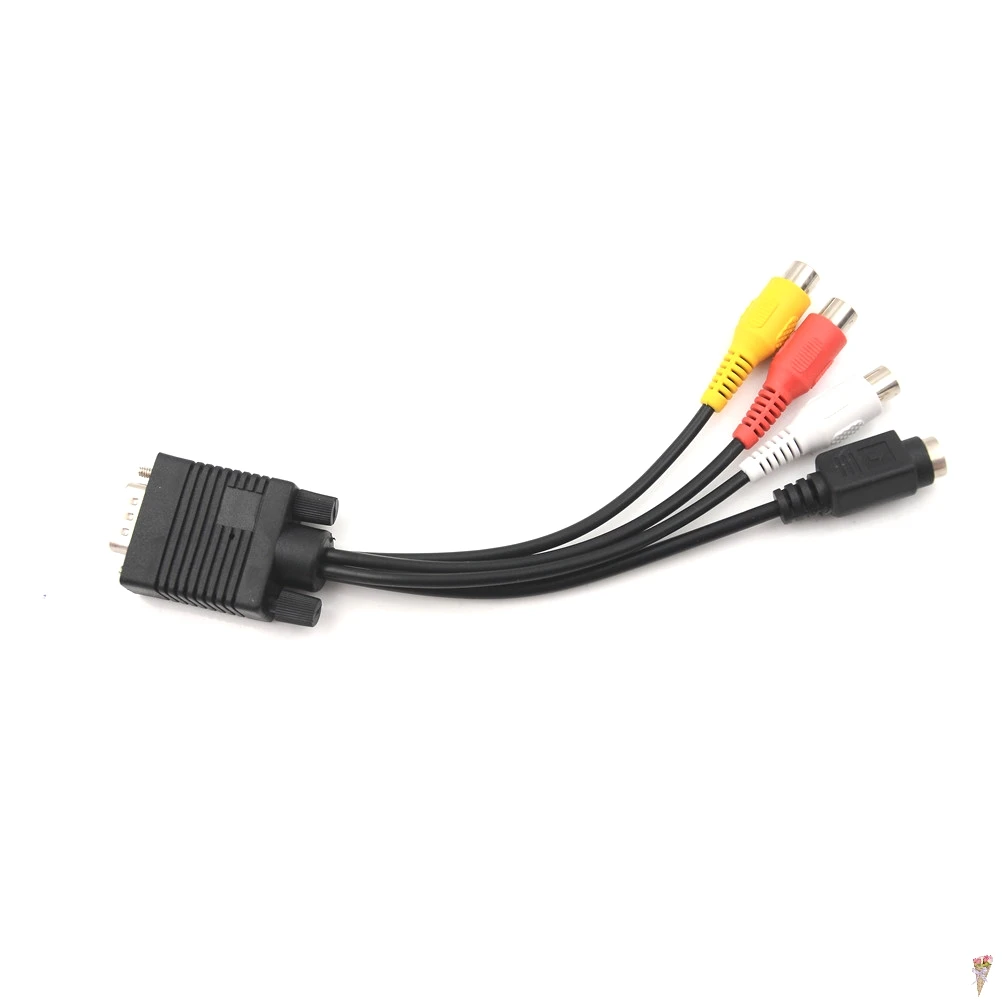 1 шт. видео кабель для ноутбука ПК HDTV разъем VGA папа к S Video 3 RCA Джек Женский