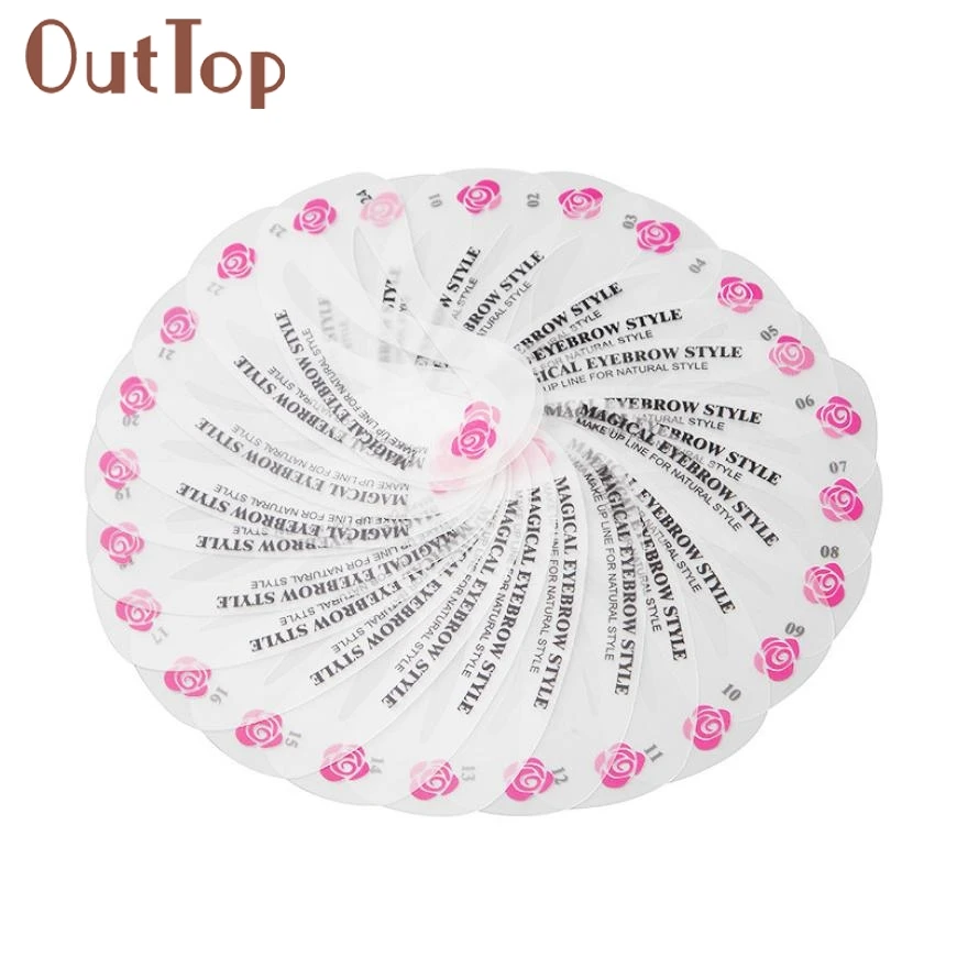 

24 Styles Eyebrow Shaping Stencils Grooming Kit Makeup Shaper Set Template Tool Do Dropshipping