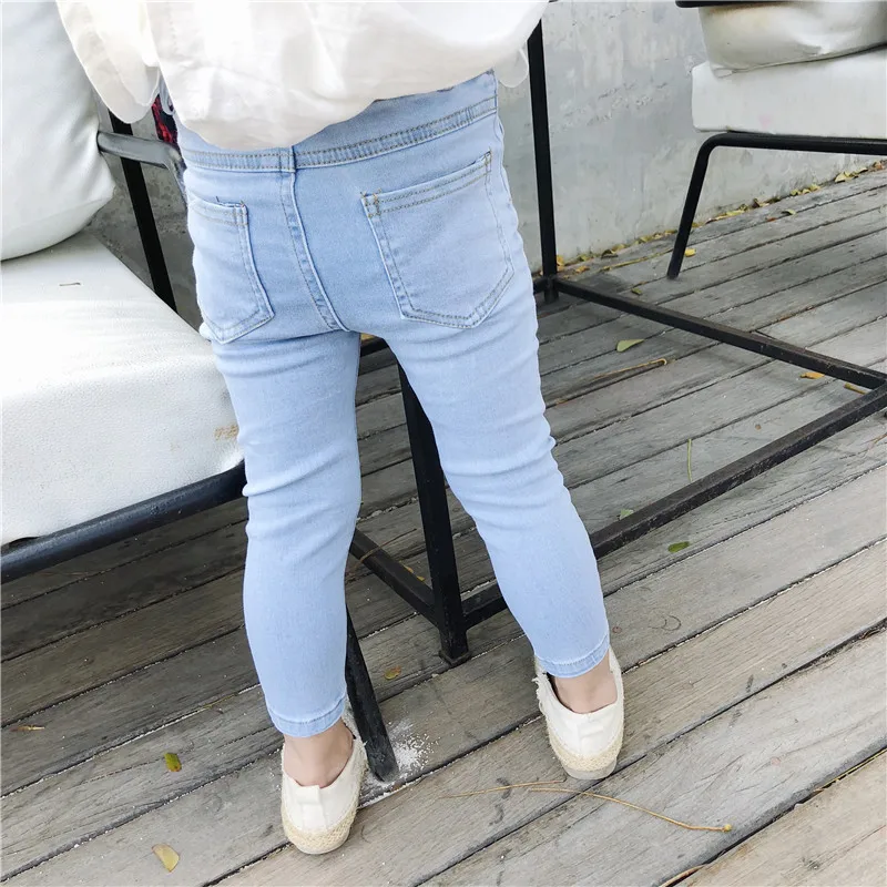 Frühling Herbst Koreanischen stil mode zerrissenen jeans für Mama und tochter Familie Passenden jeans mutter und mir dünne denim hosen