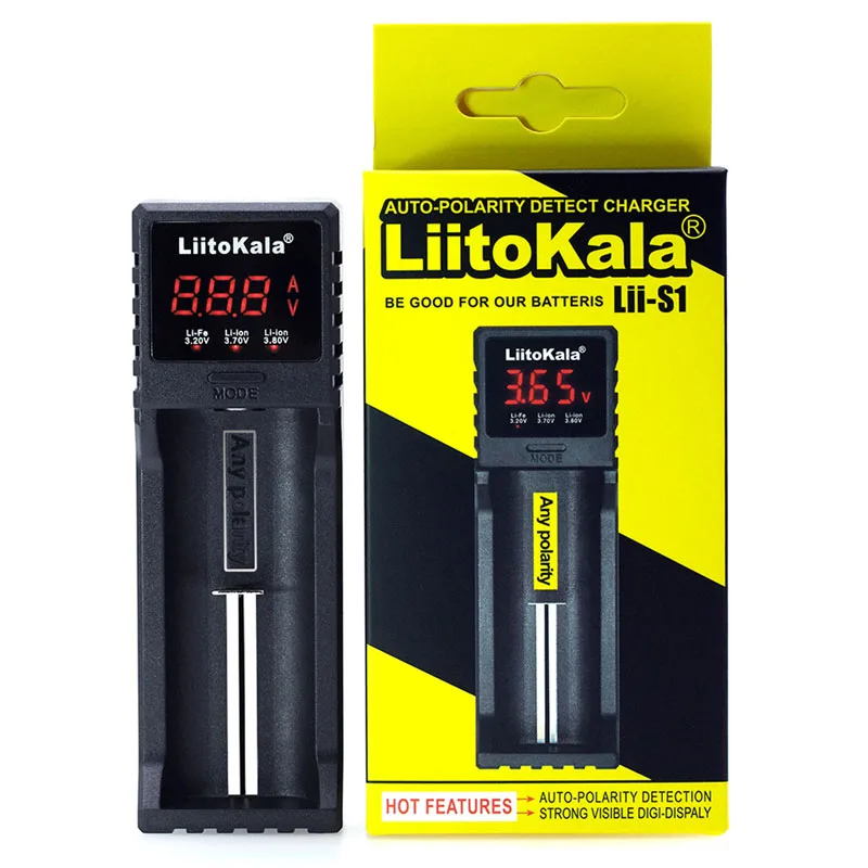 LiitoKala Lii-PD4 Lii-PL4 S1 зарядное устройство для 18650 26650 21700 AA AAA 18350 V/3,7 V/3,2 V/1,2 V/1,5 V литиевая NiMH батарея - Цвет: Lii-S1 Charger