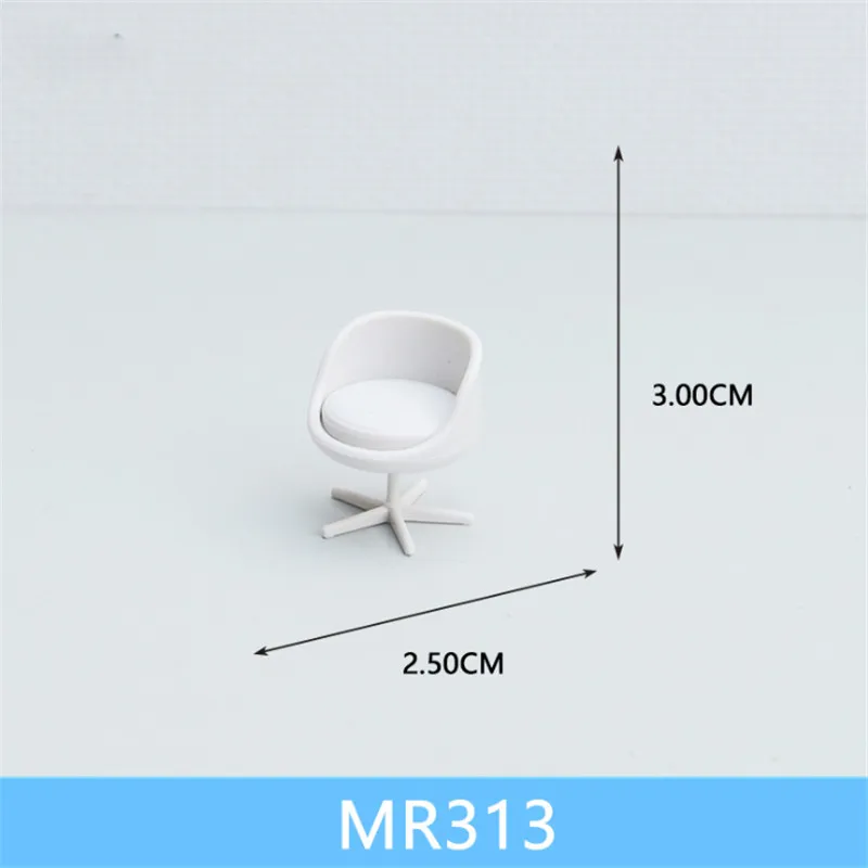 1 шт./лот масштаб 1:25 пластиковый миниатюрный мебель стол и стул для строительства поезда Макет железной дороги декорации аксессуары - Цвет: MR313