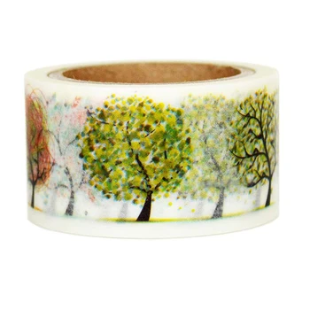 

1 Roll High Quality 25mmx7m Tree Pattern Japanese Washi Decorative Adhesive Tape DIY Masking Paper Tape Sticker Free shipping